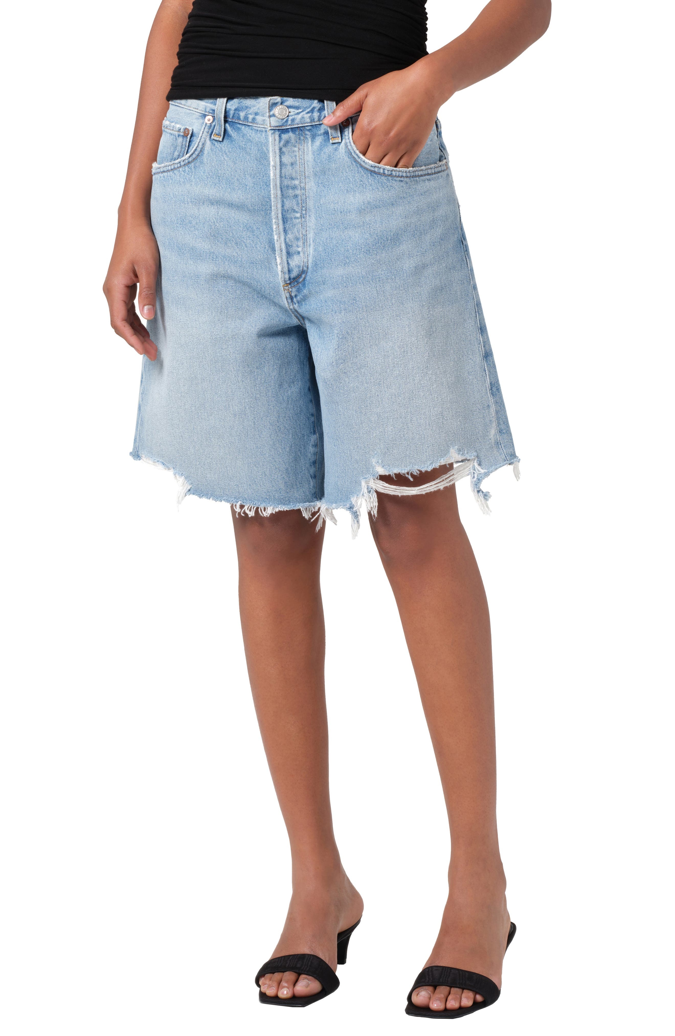 AGOLDE Indra Denim Shorts in Force at Nordstrom - 1