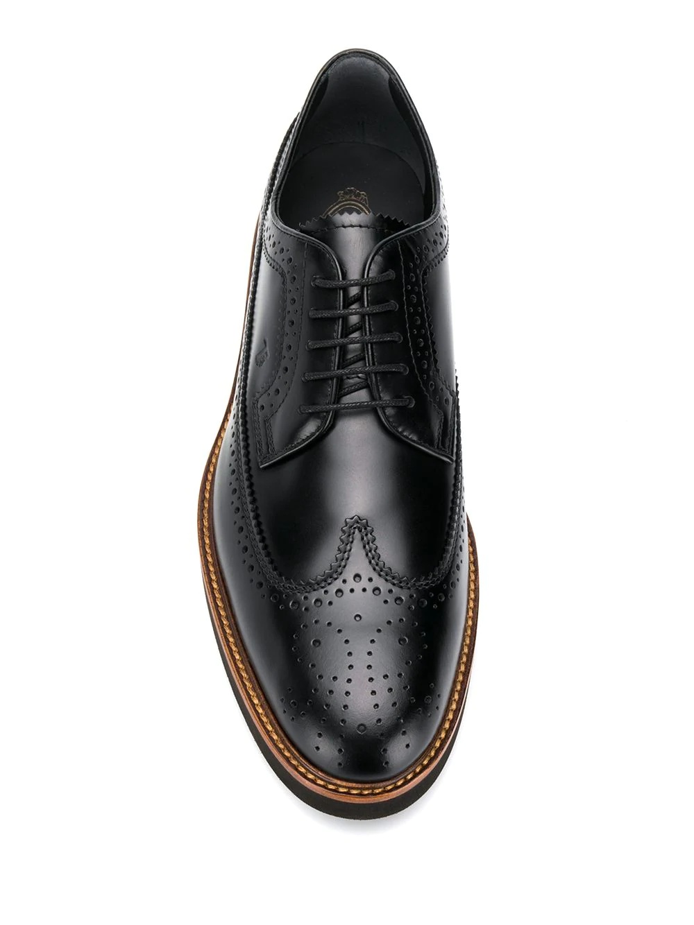 leather wingtip brogues - 4