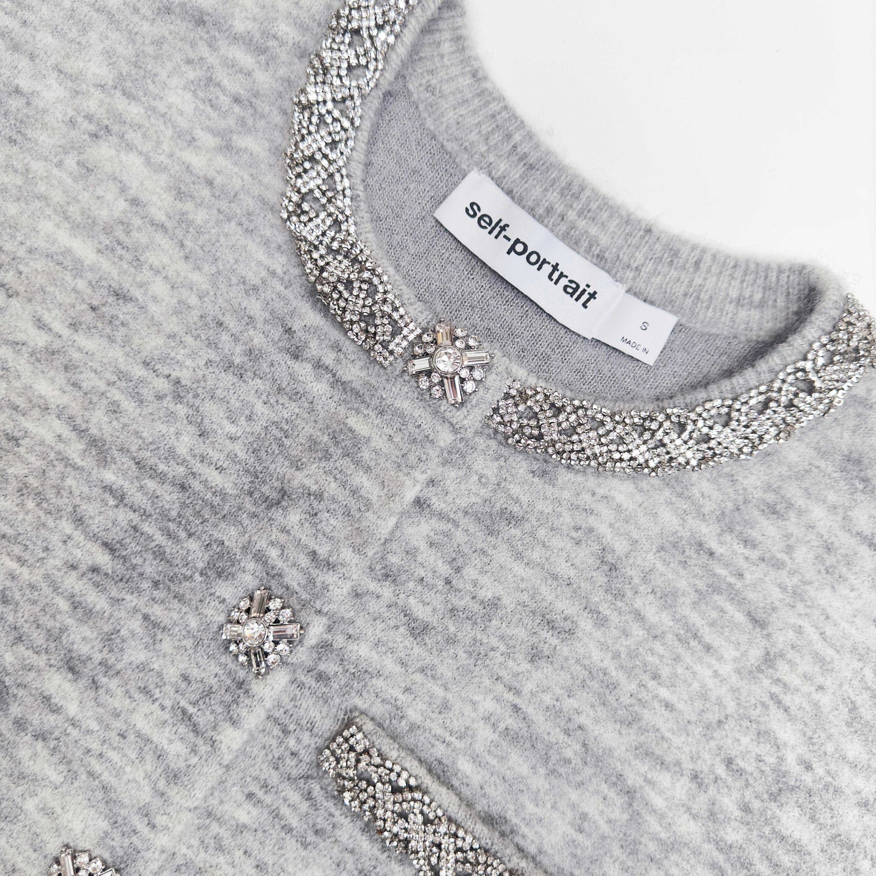 Grey Melange Cardigan - 5
