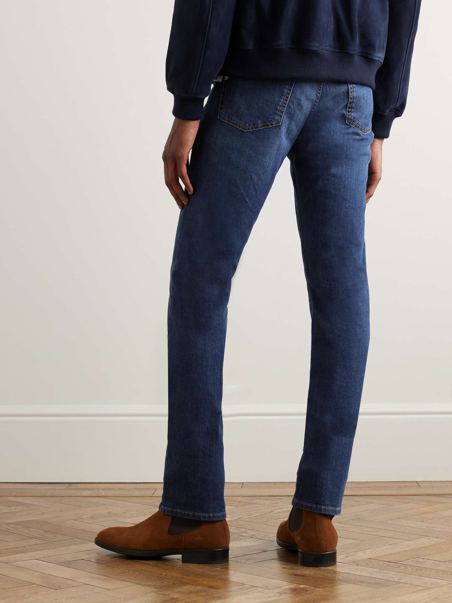 Slim-Fit Straight-Leg Stretch-Denim Jeans - 4