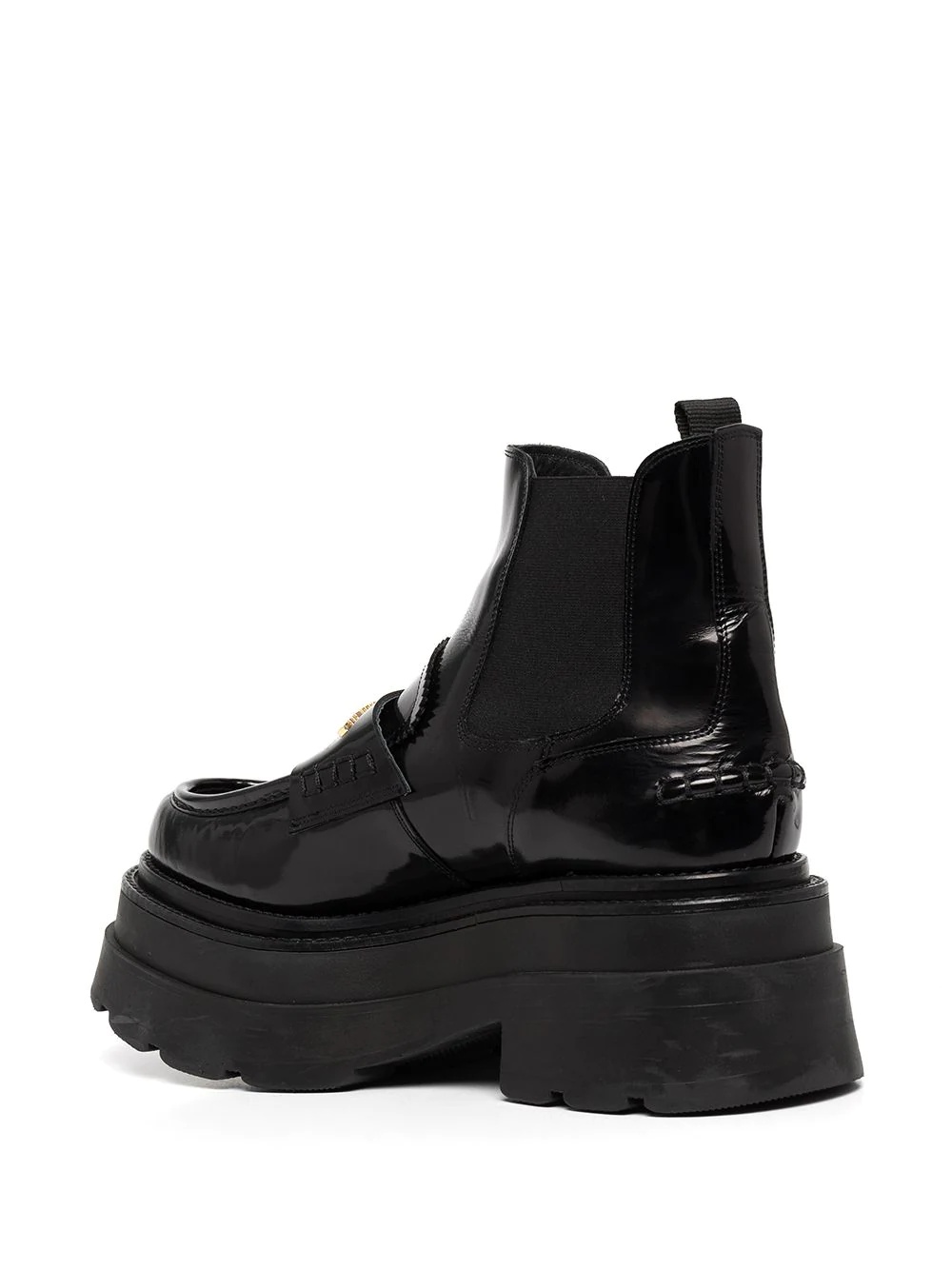 logo-plaque chunky sole boots - 3