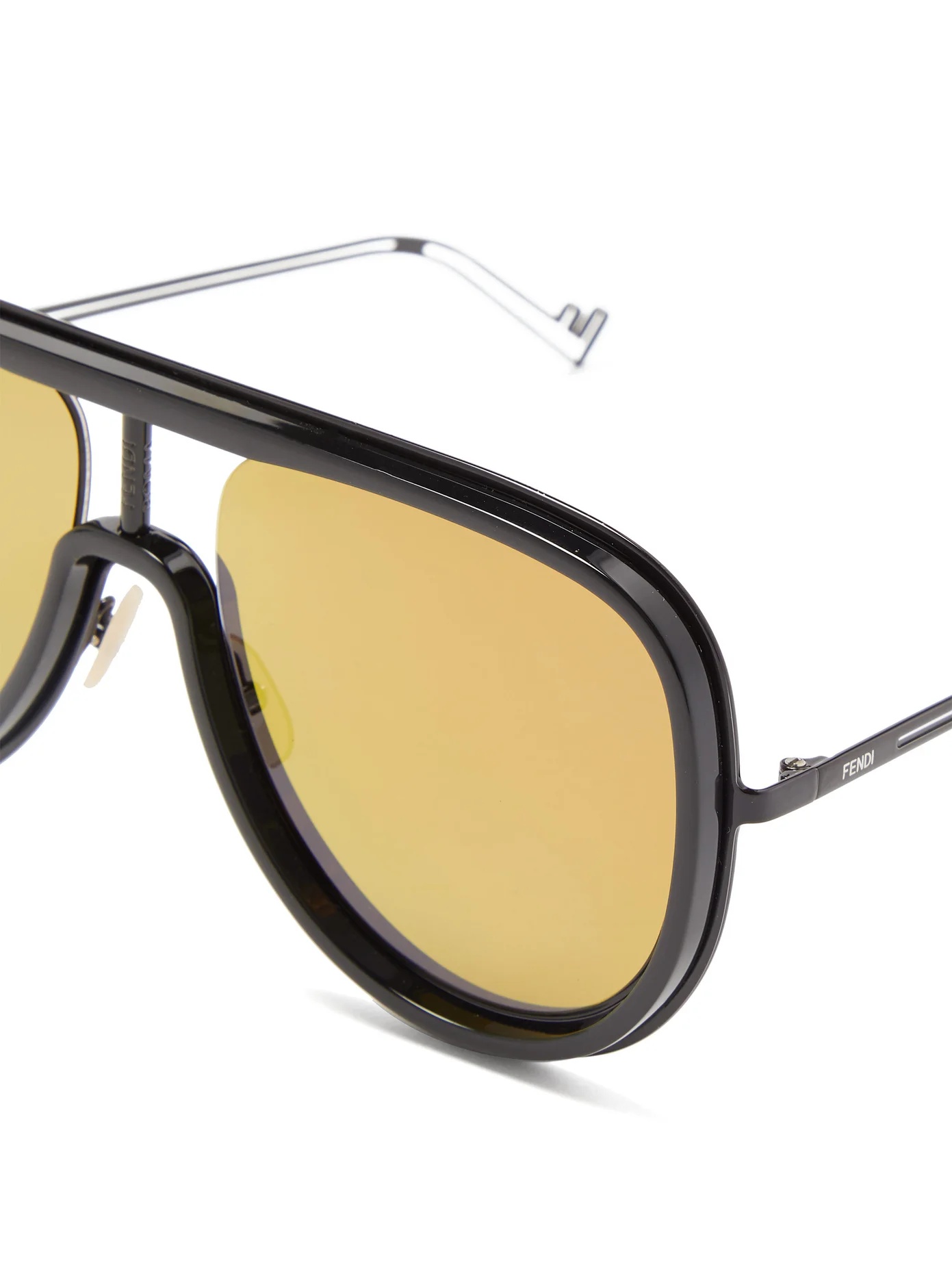 Mirrored-lens navigator optyl & metal sunglasses - 6