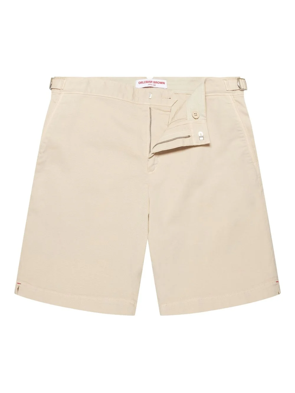 stretch-cotton belted shorts - 1