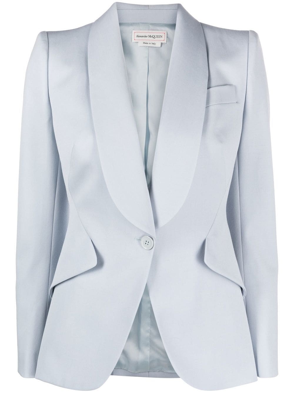 single-breasted wool blazer - 1