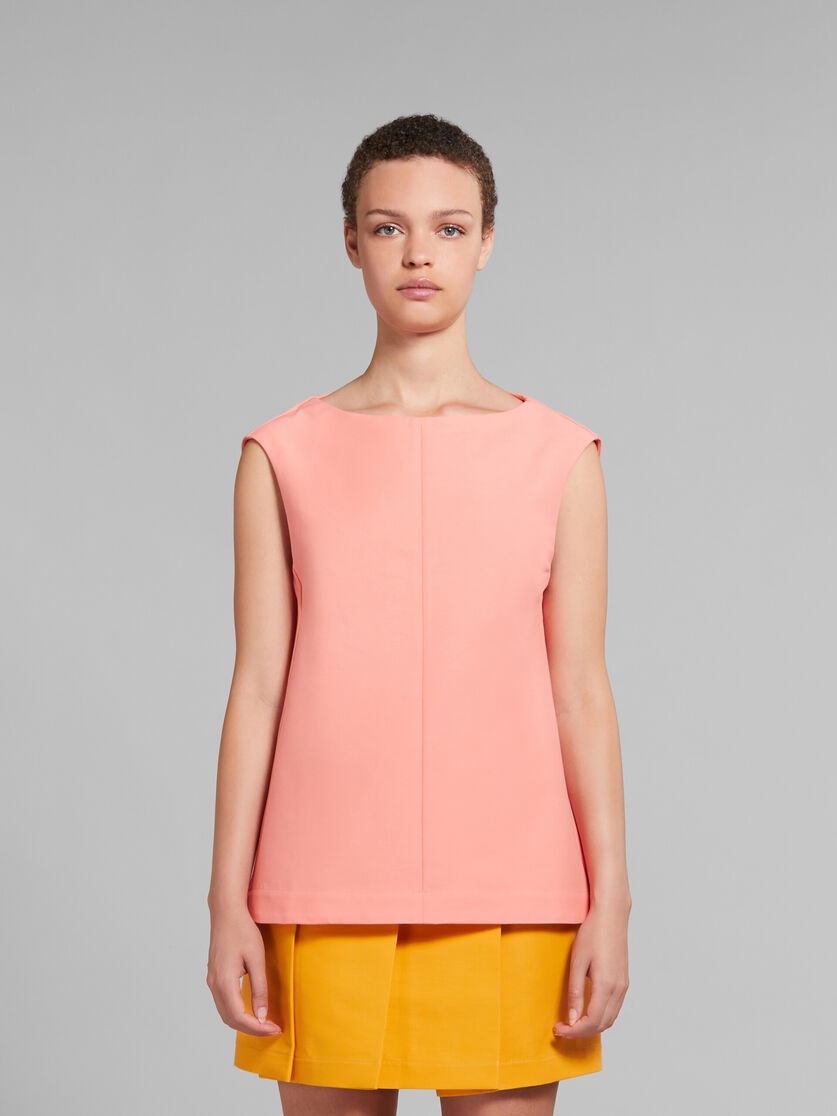 PEACH CADY COCOON TOP - 2