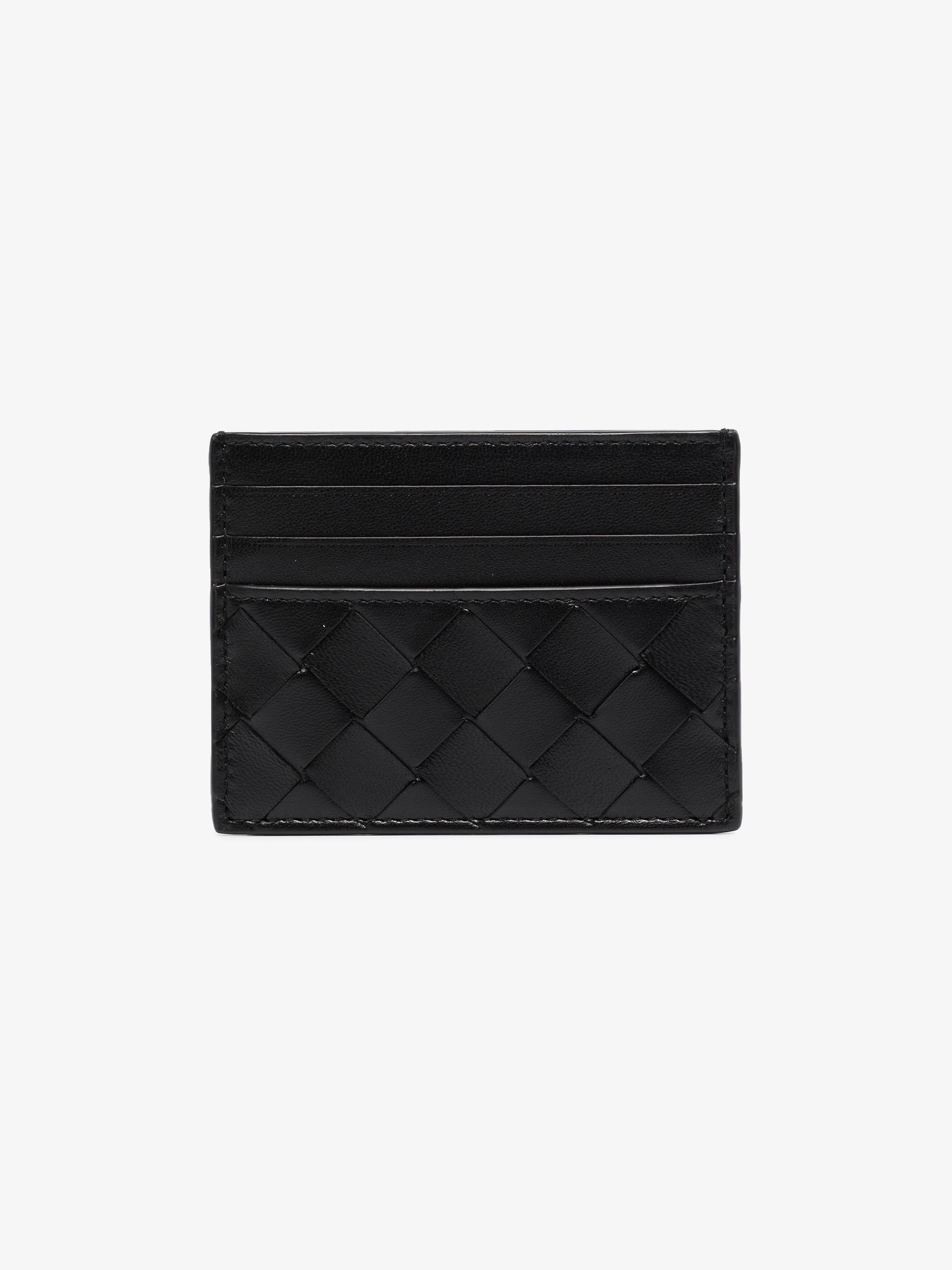 black leather card holder - 2