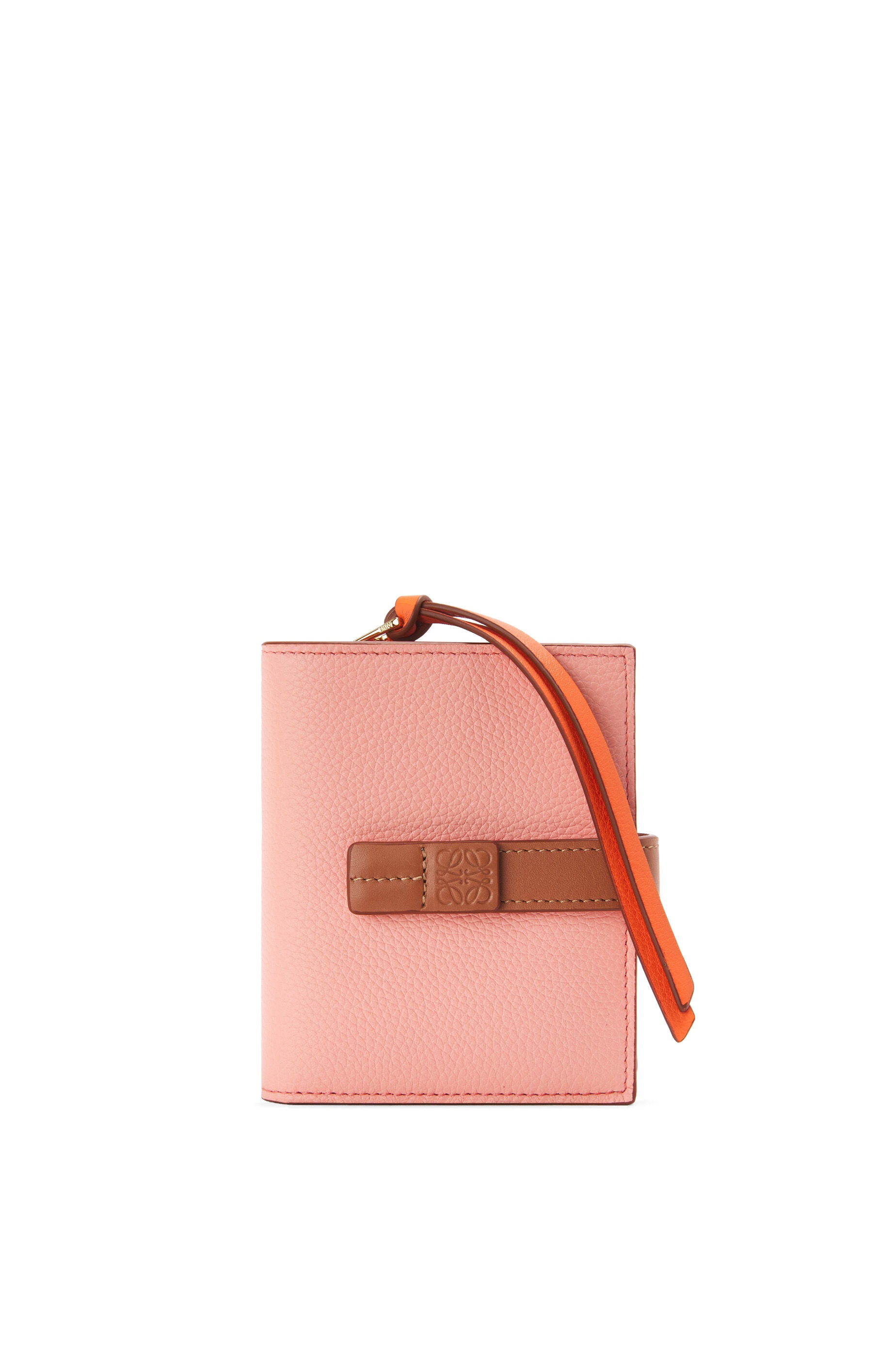 Compact zip wallet in soft grained calfskin - 1