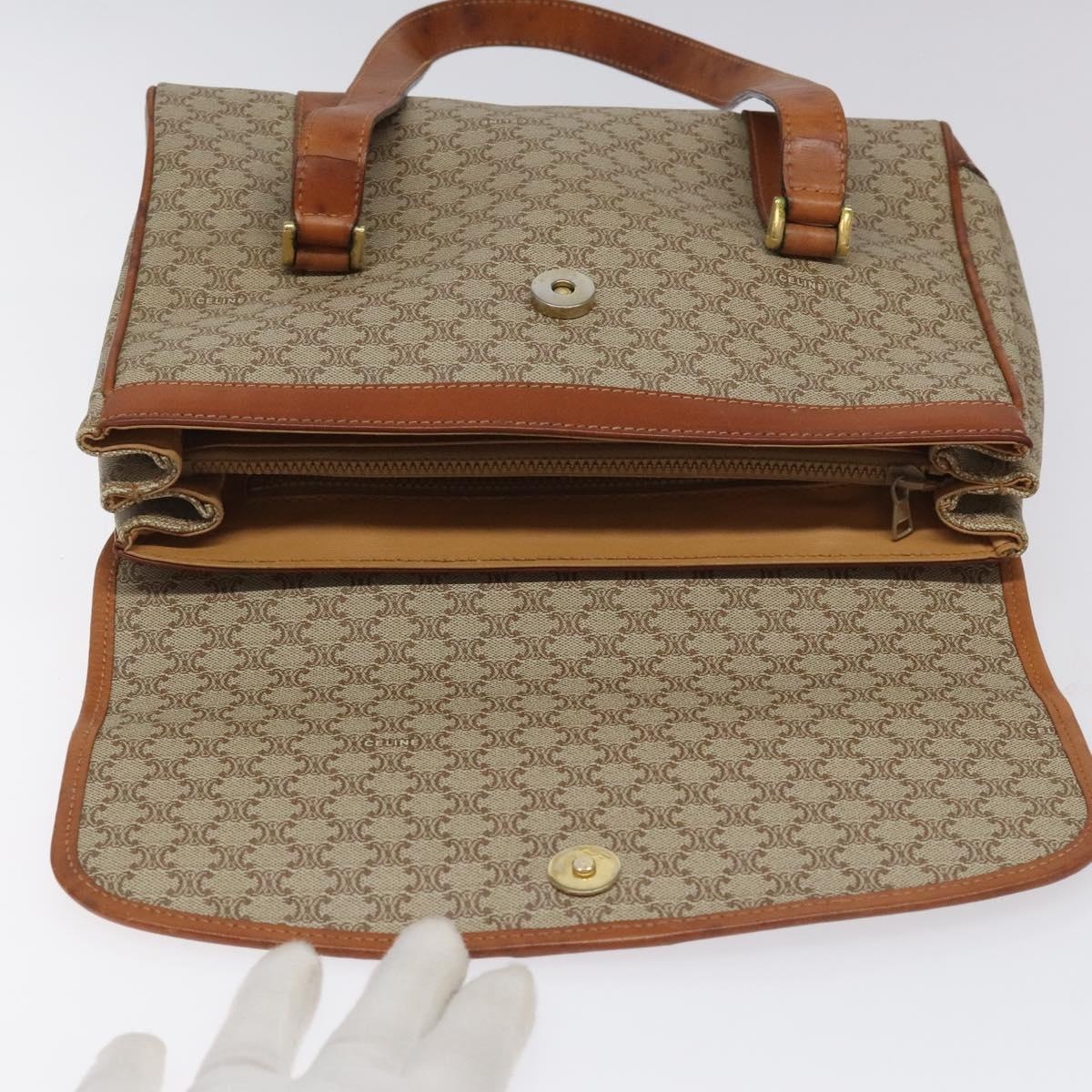 CELINE Macadam Canvas Hand Bag Beige - 16