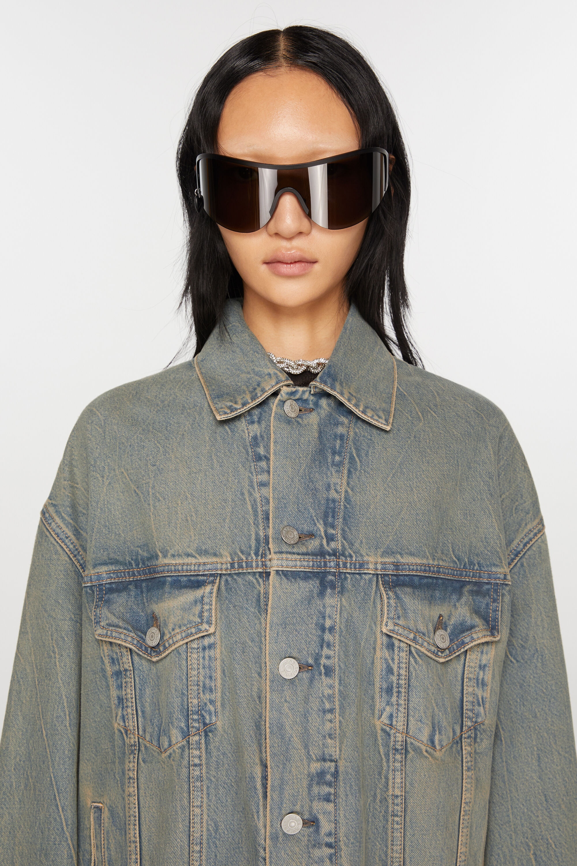 Denim jacket - Oversized fit - Blue/beige - 5