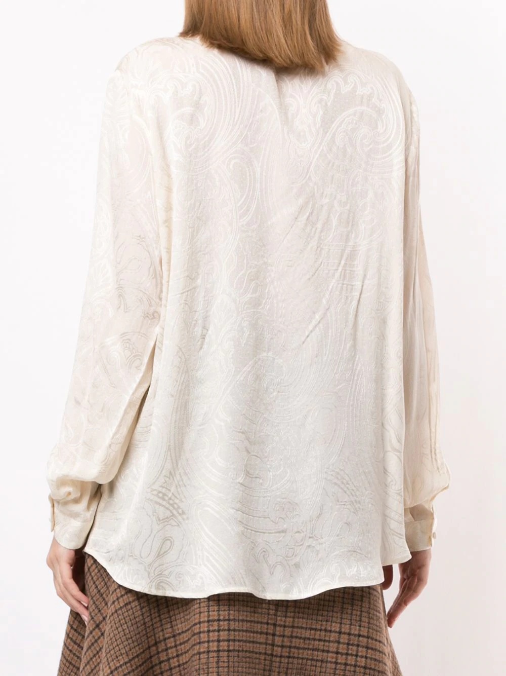 paisley brocade shirt - 4