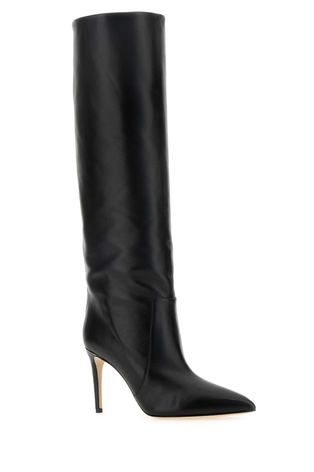 Paris Texas Women Black Leather Boots - 2