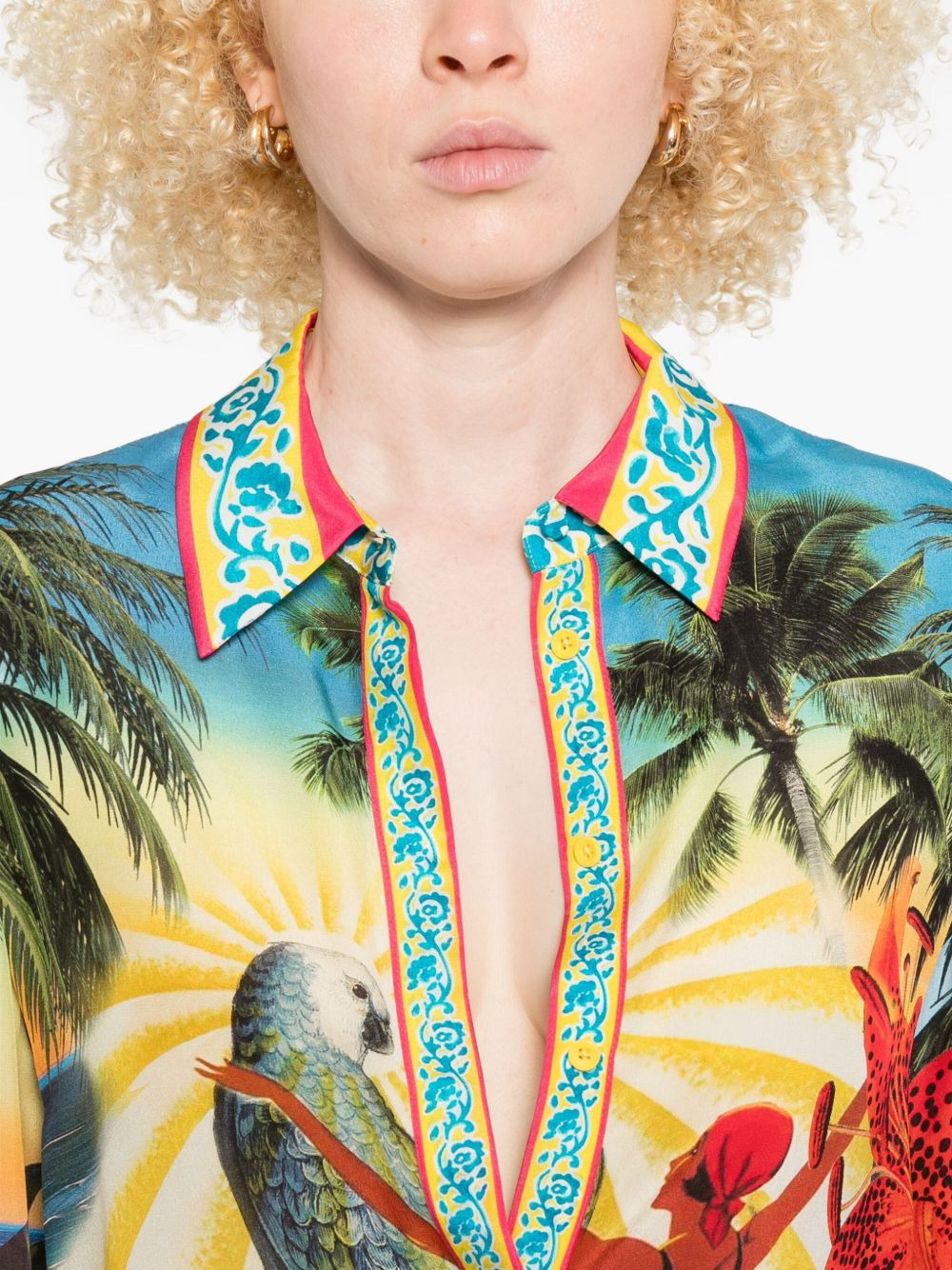 Willa tropical-print silk shirt - 5