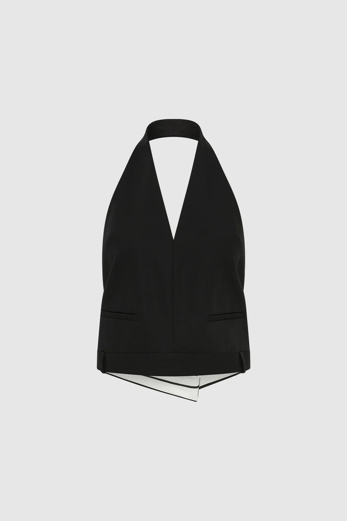 Upside Down Halter Top - Black - 1