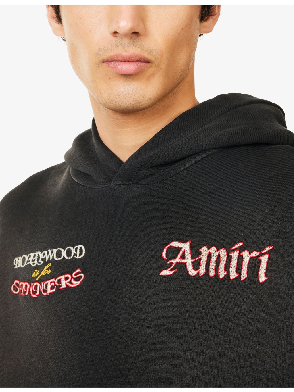 Sinners Embroidered Cotton-Jersey Hoodie - 5