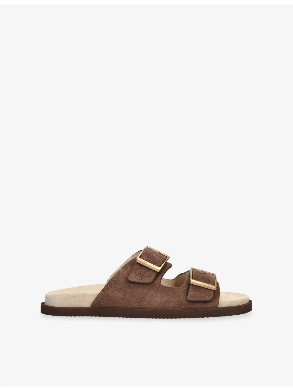 Two-Strap Suede Sandals - 1