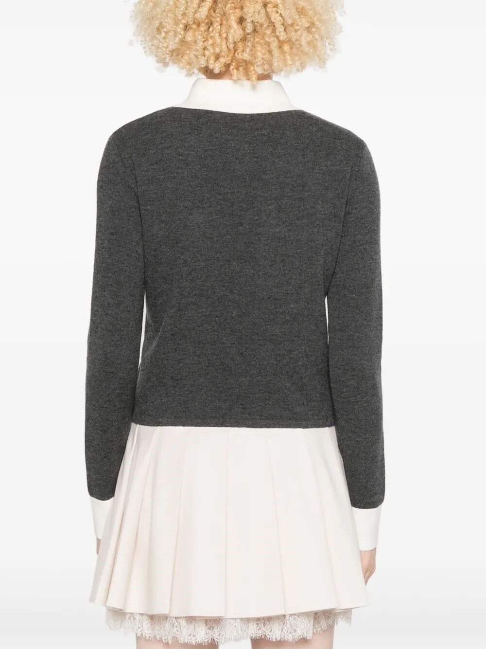 Contrast Collar Cardigan - 5