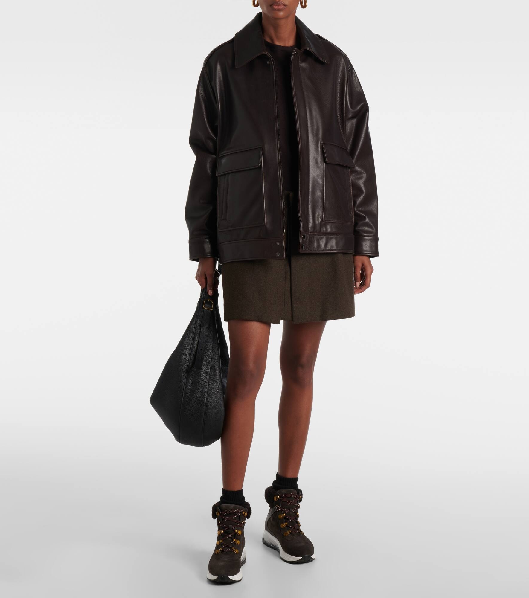 Brett shearling-trimmed suede hiking boots - 3