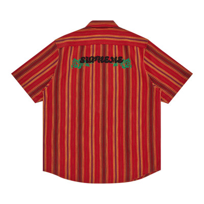 Supreme Supreme Needlepoint Short-Sleeve Shirt 'Gold Stripe' outlook