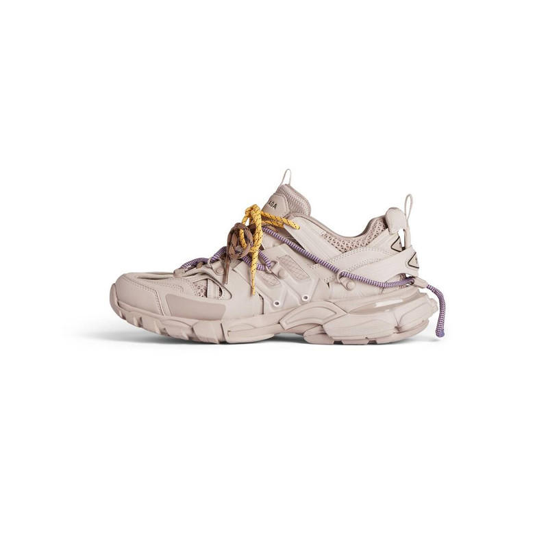 BALENCIAGA Women's Track Trail Laces Sneaker in Taupe/yellow/purple/brown/black outlook