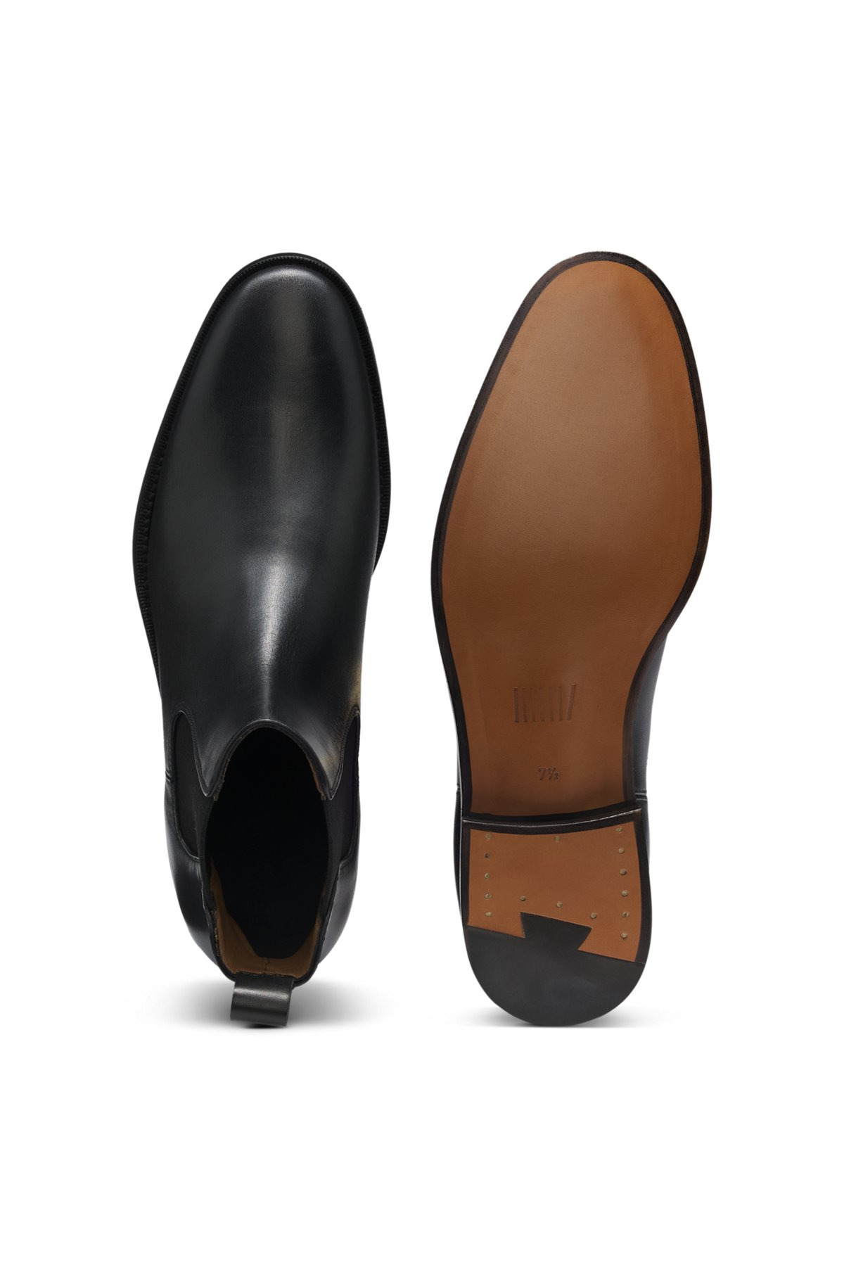 BECKHAM X BOSS LEATHER CHELSEA BOOTS WITH ELASTICATED PANELS - 4
