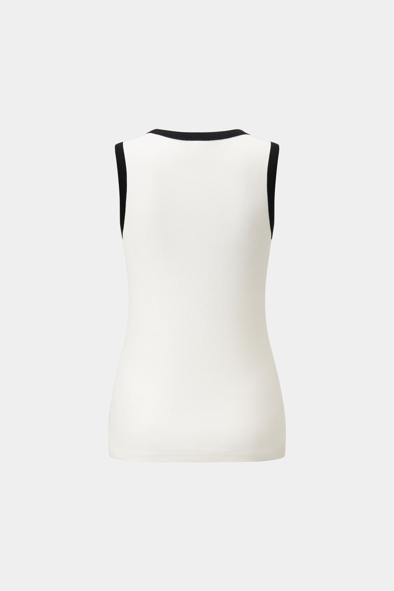 BOGNER Niki tank top in Off-white/black outlook