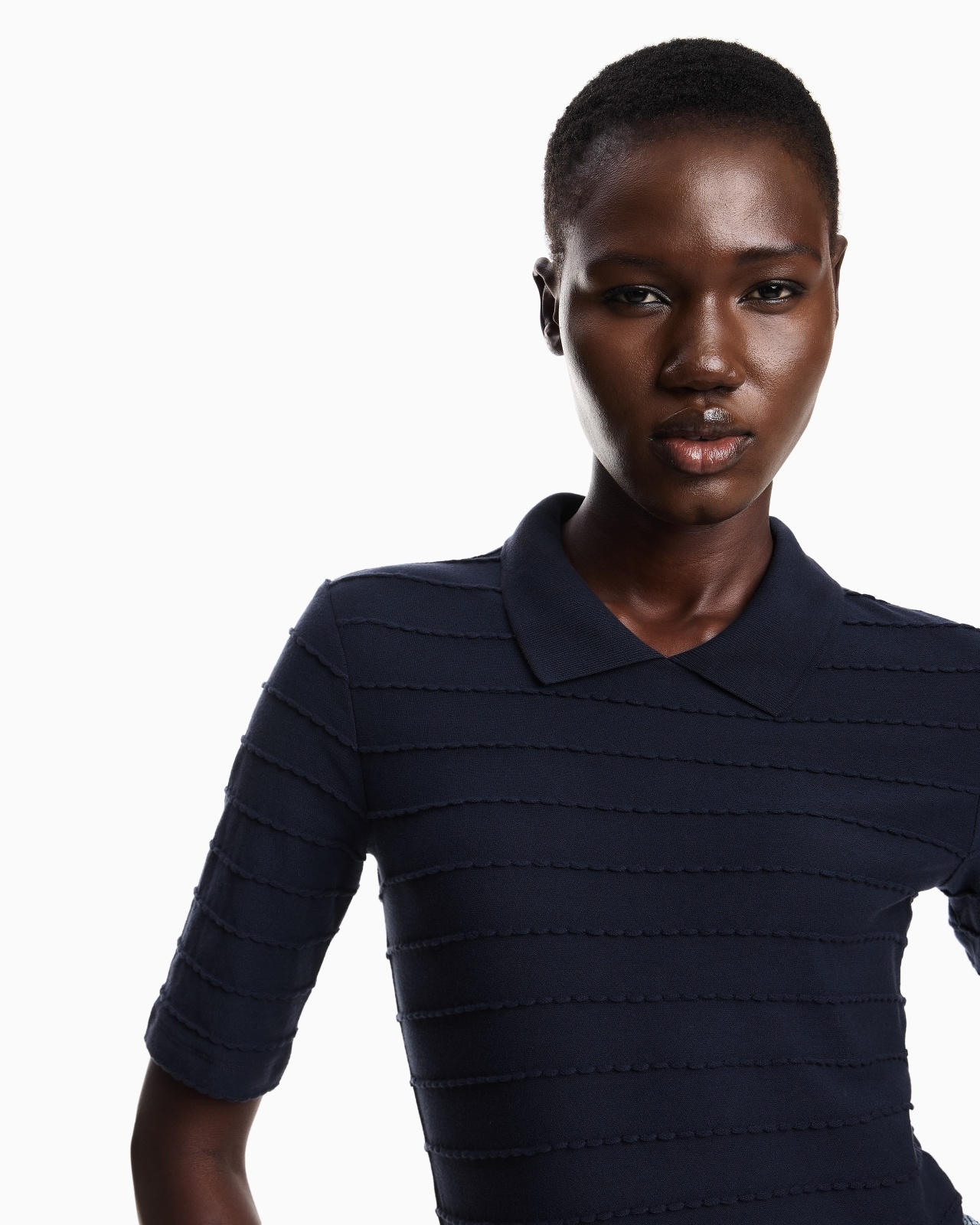 JERSEY POLO SHIRT WITH LACE DETAILS - 5