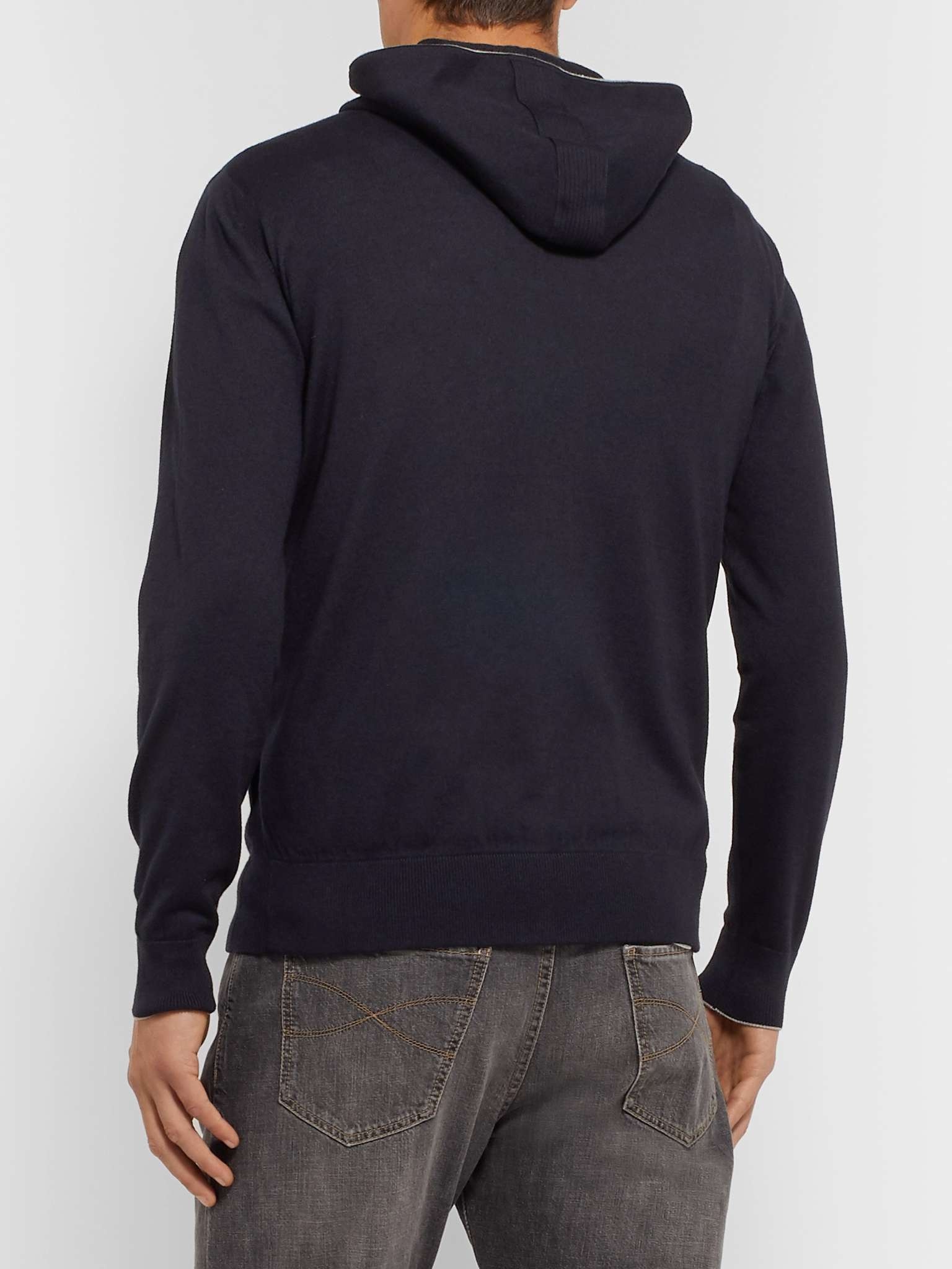 Cotton and Cashmere-Blend Zip-Up Hoodie - 5