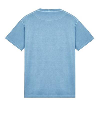 Stone Island 23757 GARMENT-DYED COTTON JERSEY 'FISSATO' TREATMENT PASTEL BLUE outlook