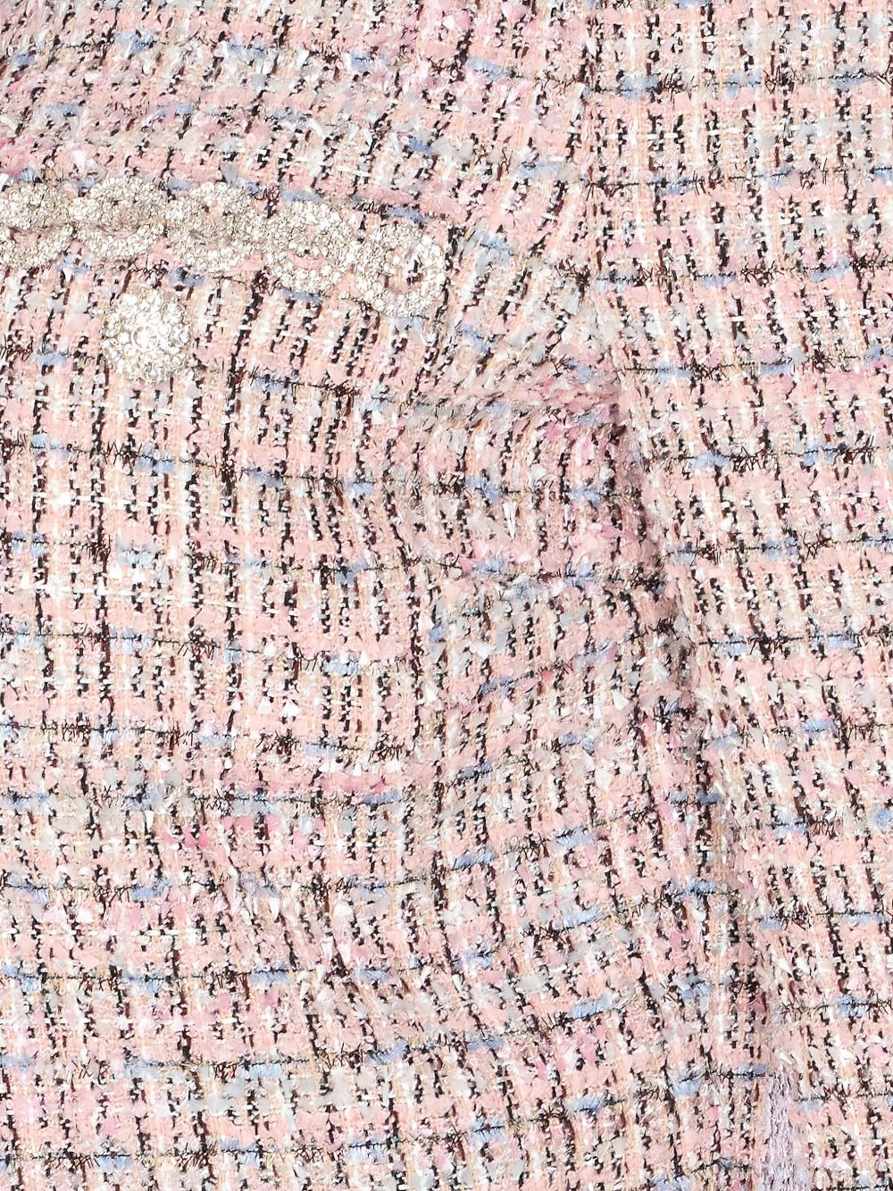 crystal-embellished tweed jacket - 3