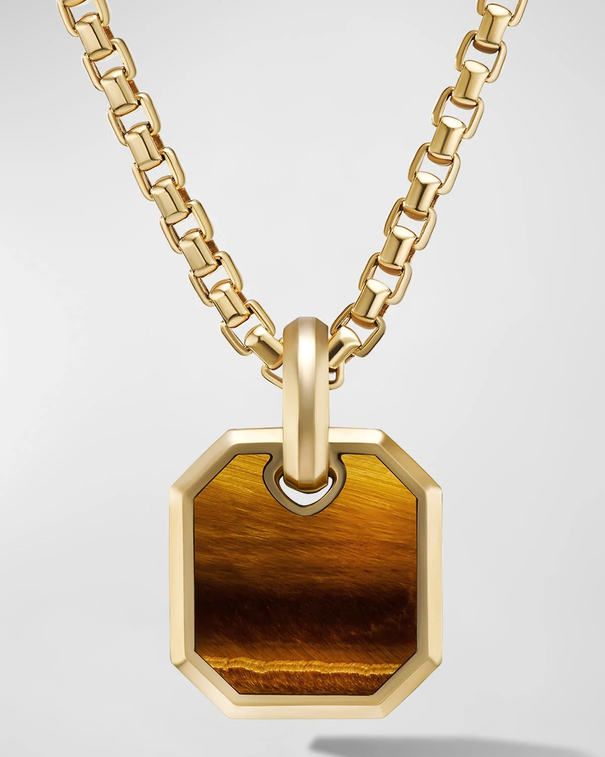 Men's Roman Pendant with Gemstone in 18K Gold, 15mm - 1