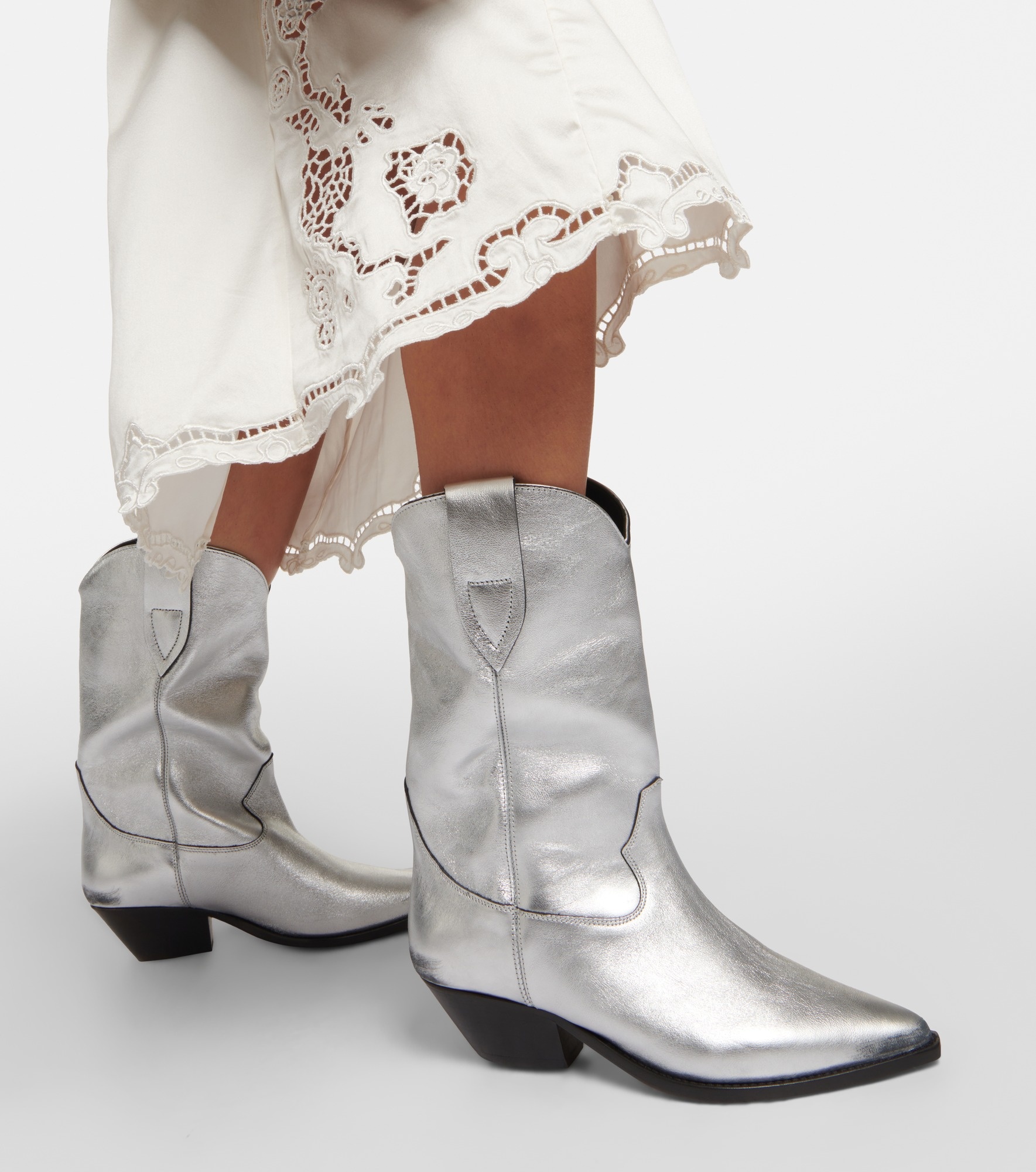 Duerto metallic leather cowboy boots - 4
