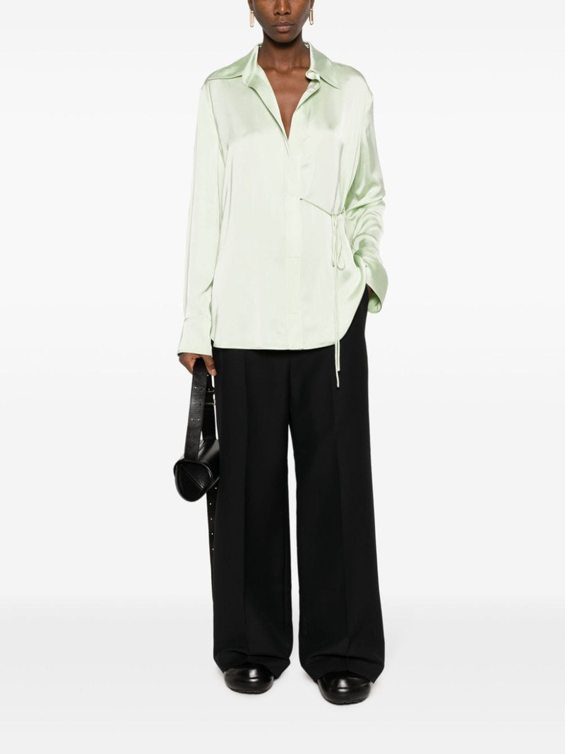 Jil Sander wrap satin shirt outlook