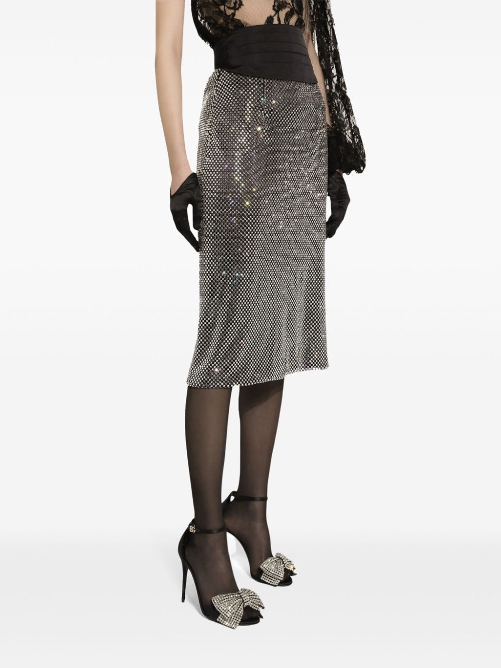 crystal-embellished skirt - 5