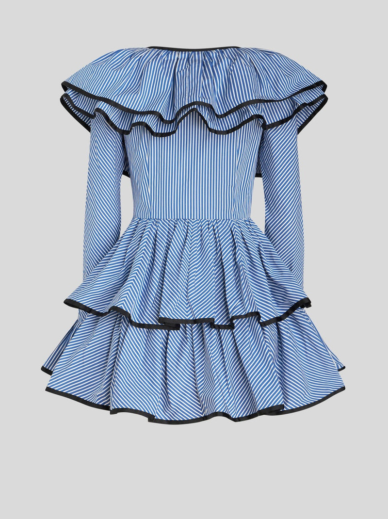 MINI STRIPED DRESS WITH RUFFLES 5