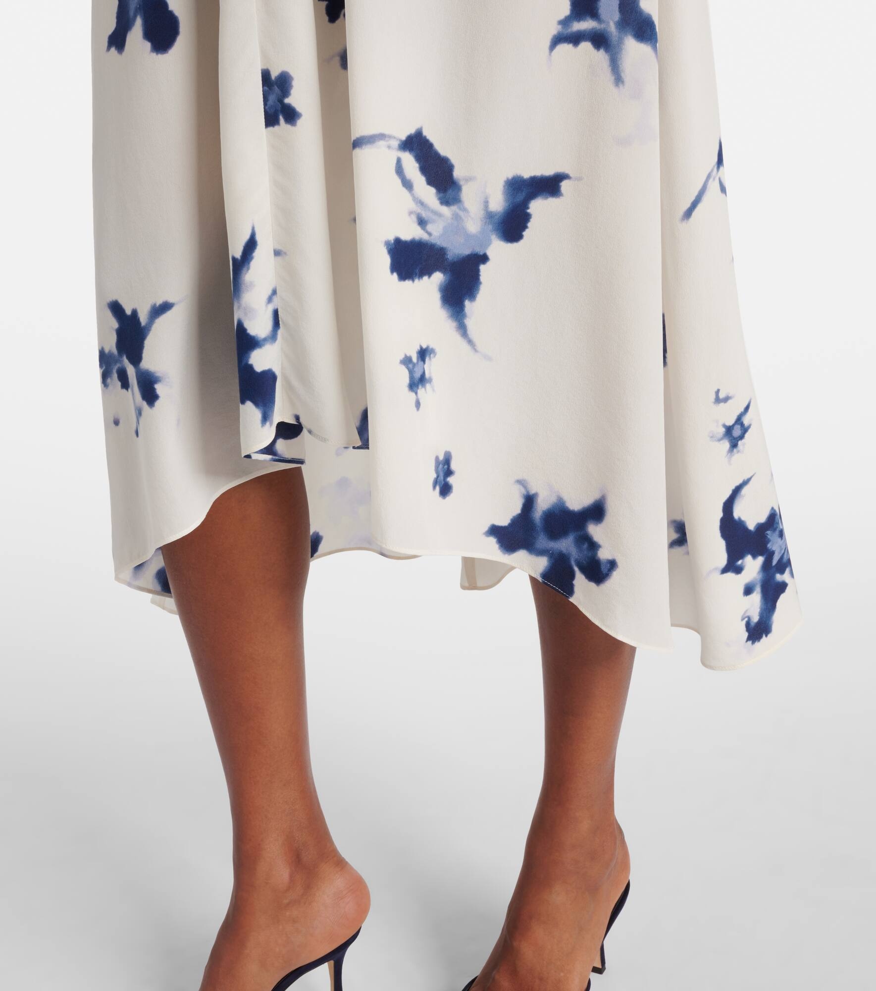 Penny floral silk wrap dress - 5