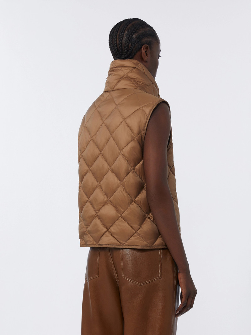 TREGIC Padded water-repellent nylon canvas gilet - CARAMEL 4