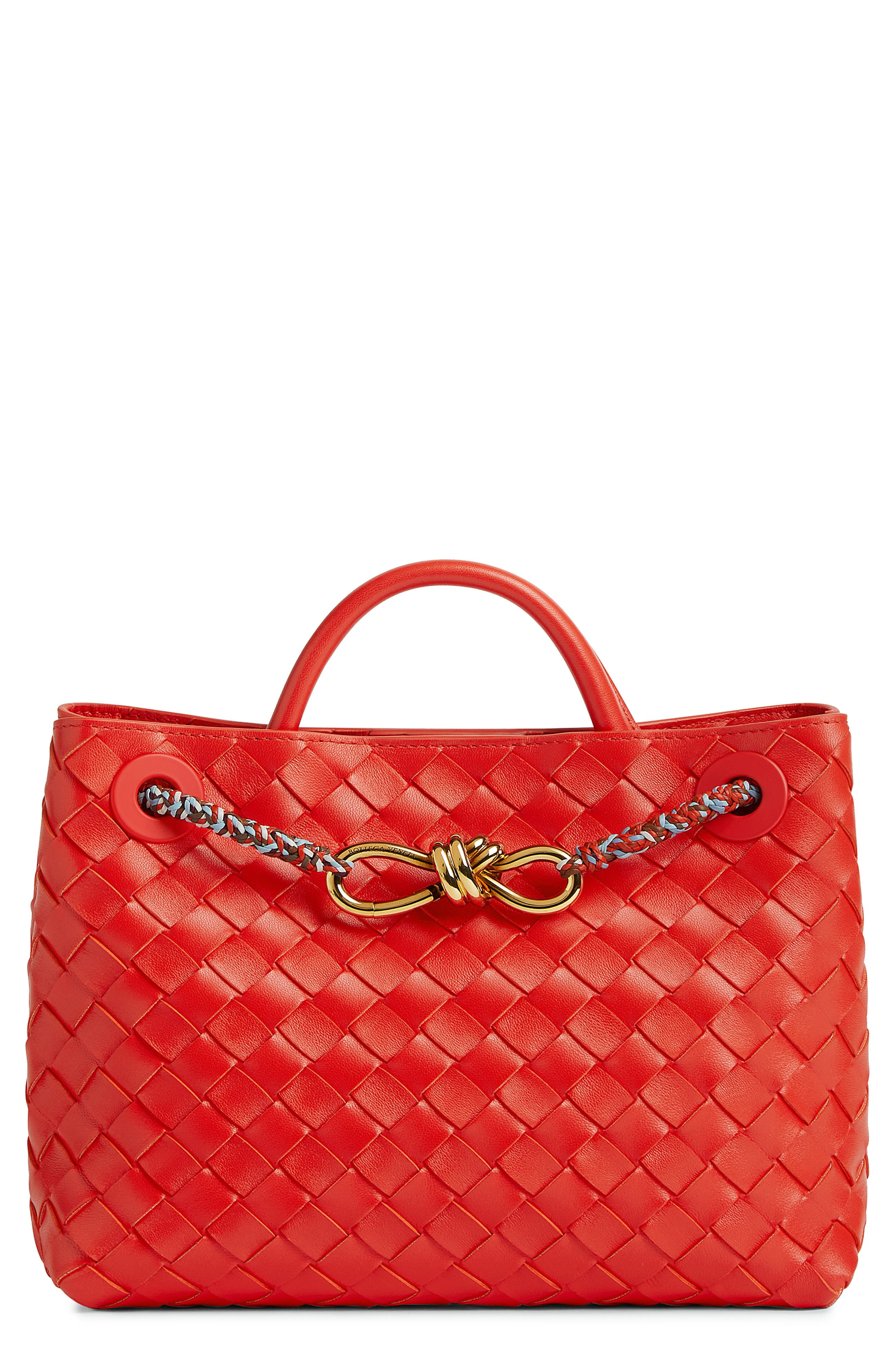 Bottega Veneta Small Andiamo Intrecciato Leather Shoulder Bag in 8562 Cherry T/Mult-Mb-C.t at Nordst - 1