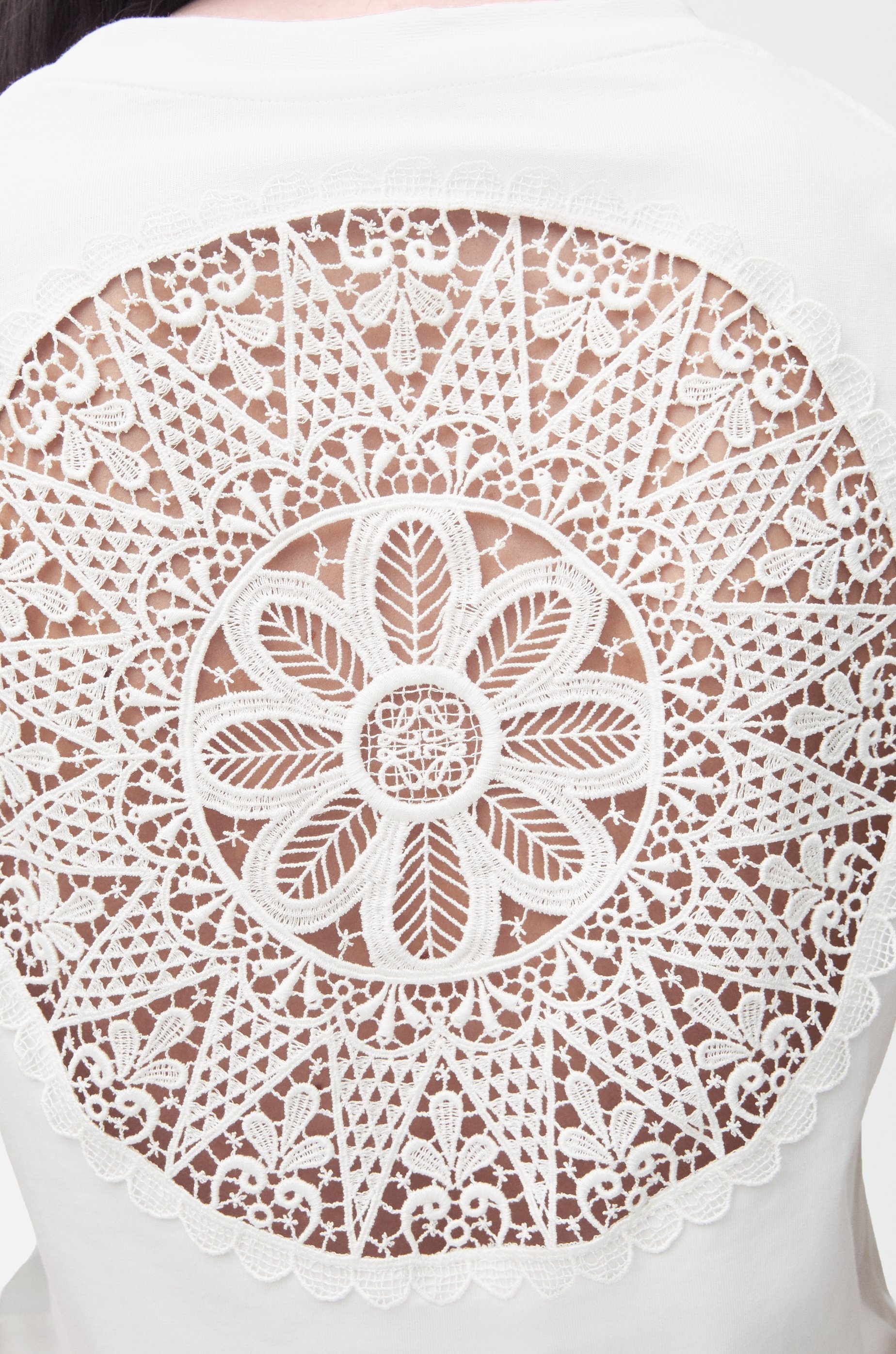 Lace T-shirt in cotton - 5