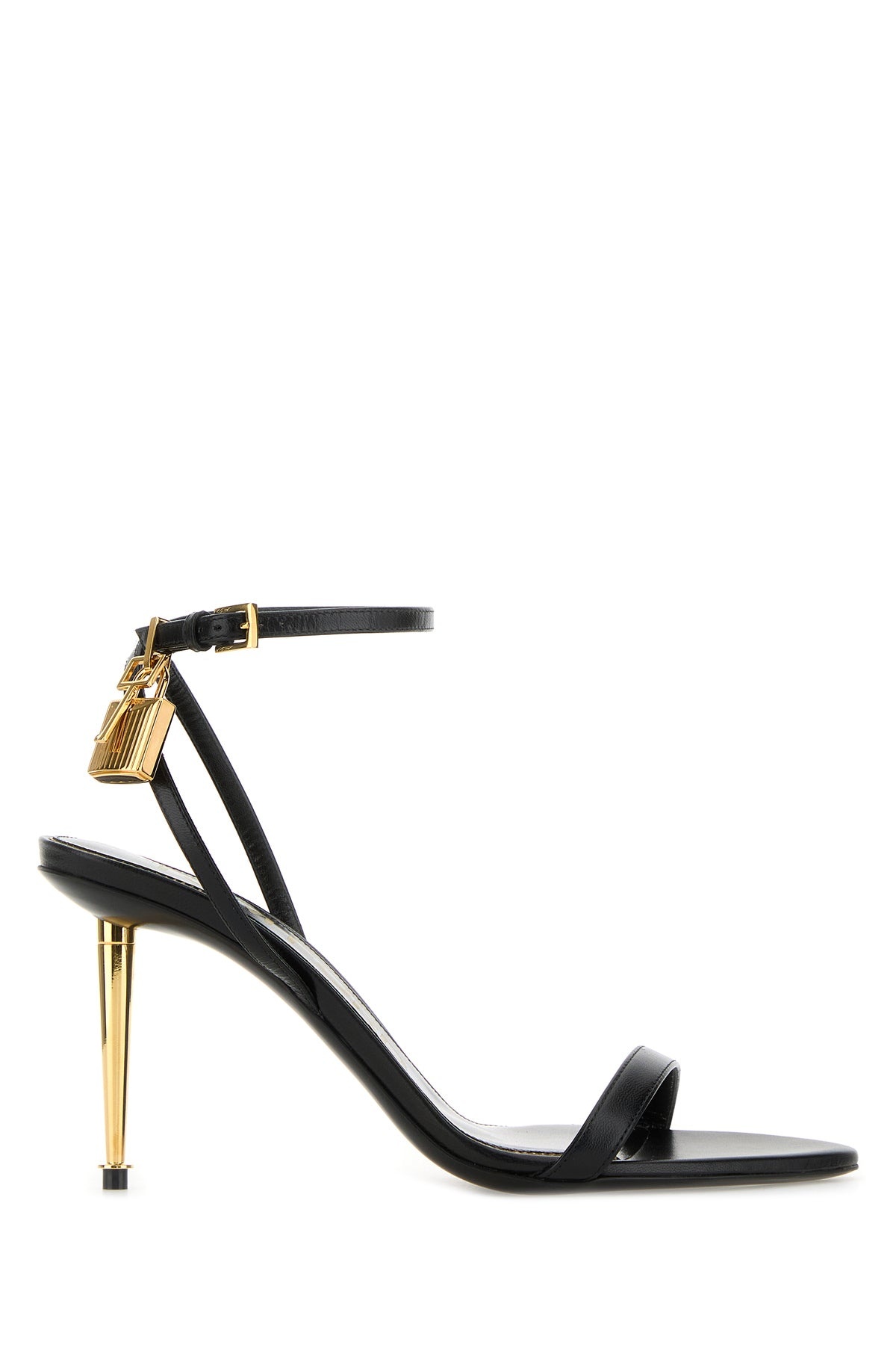 Black leather sandals - 1