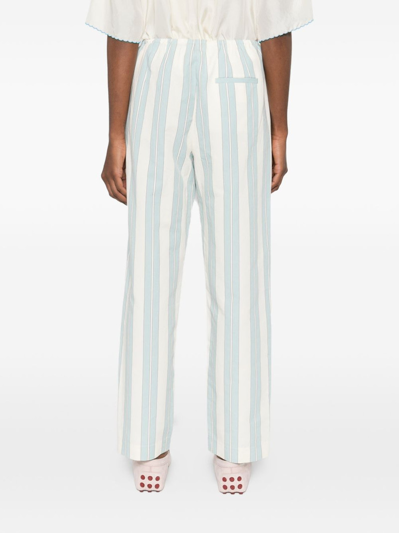 striped drawstring-fastening trousers 4