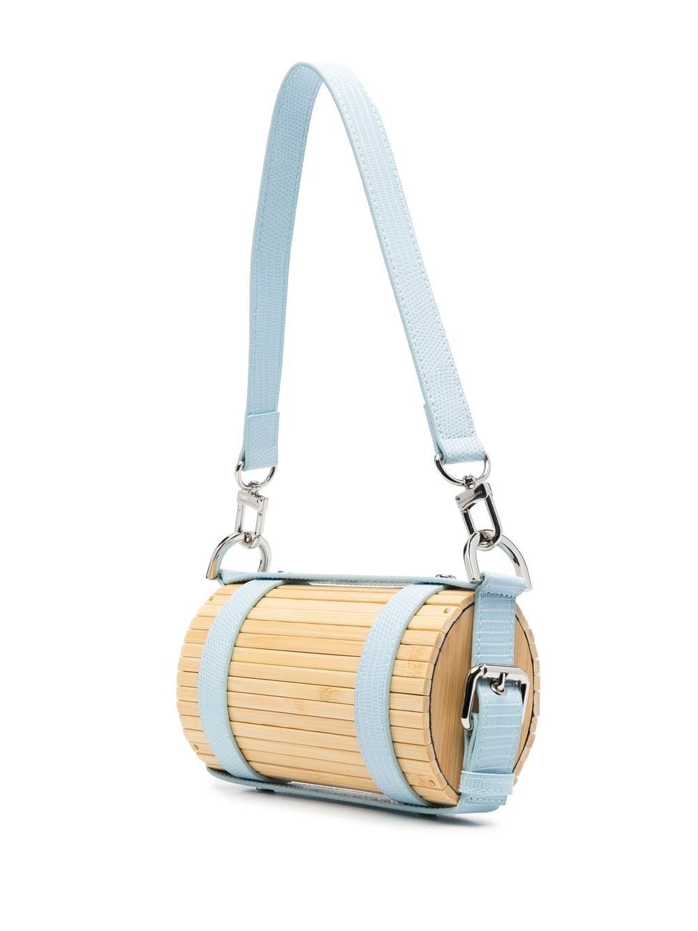 logo-print bamboo shoulder bag - 3