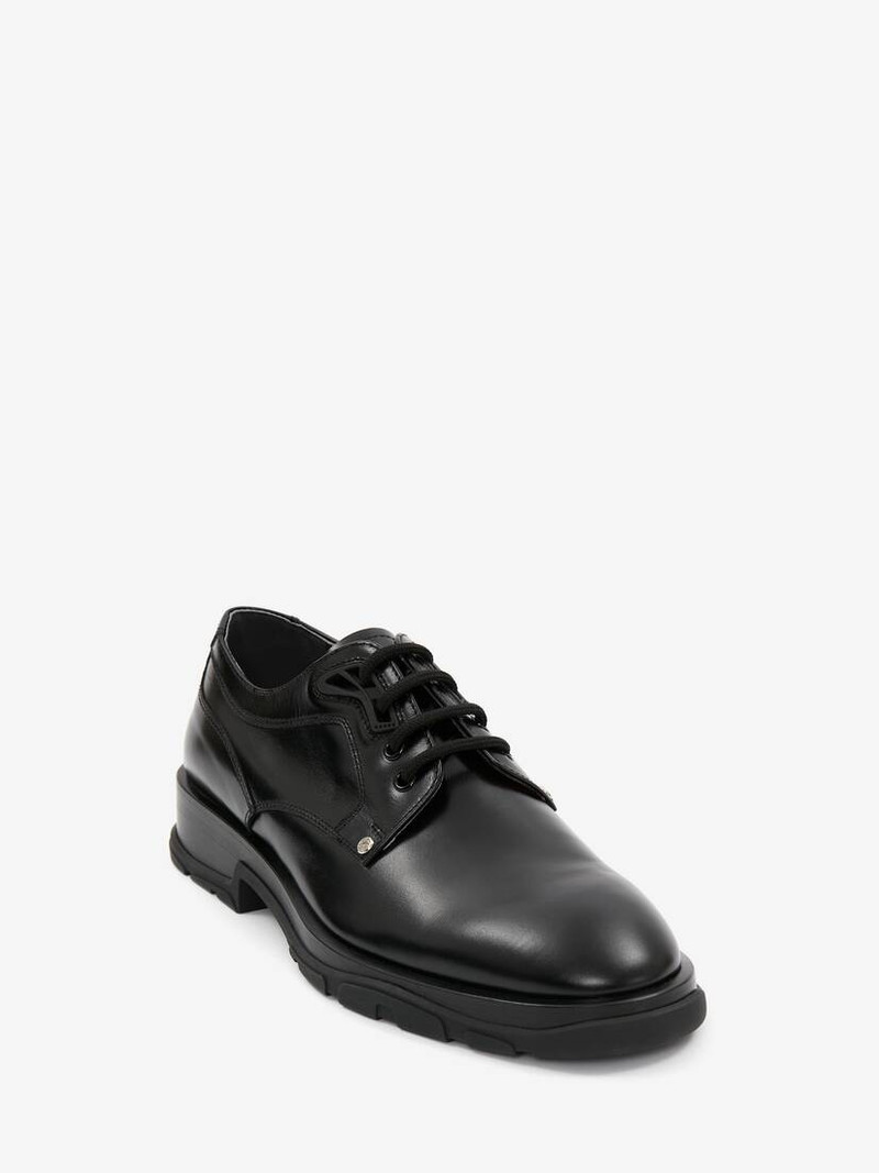 Alexander McQueen Men's Slim Tread Lace-up in Black outlook