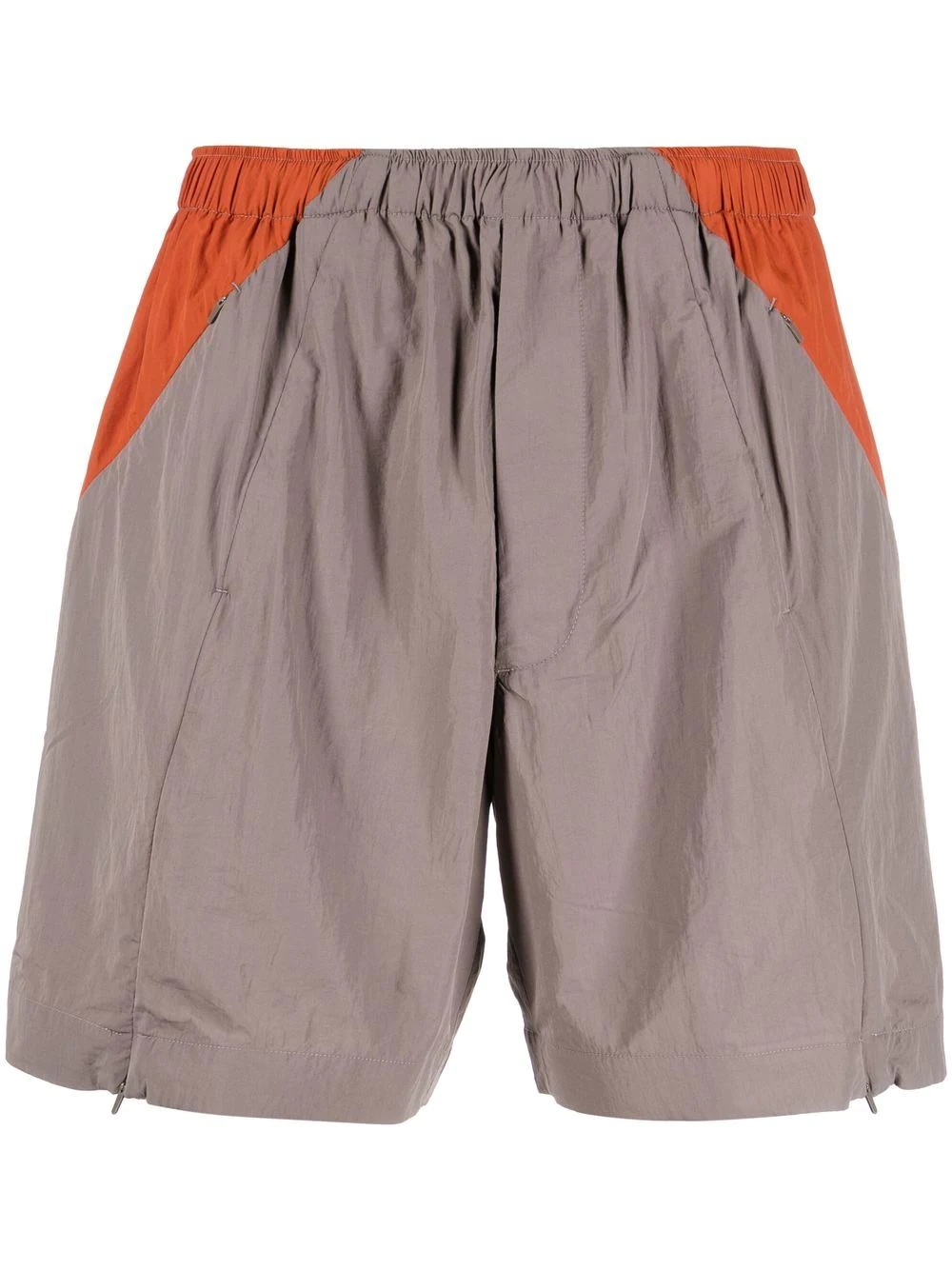 colour-block track shorts - 1