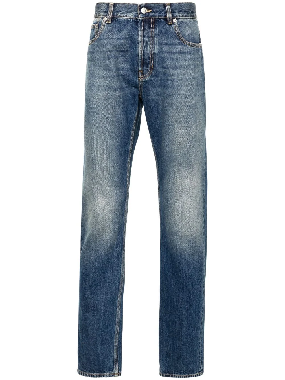 logo-print straight-leg jeans - 1