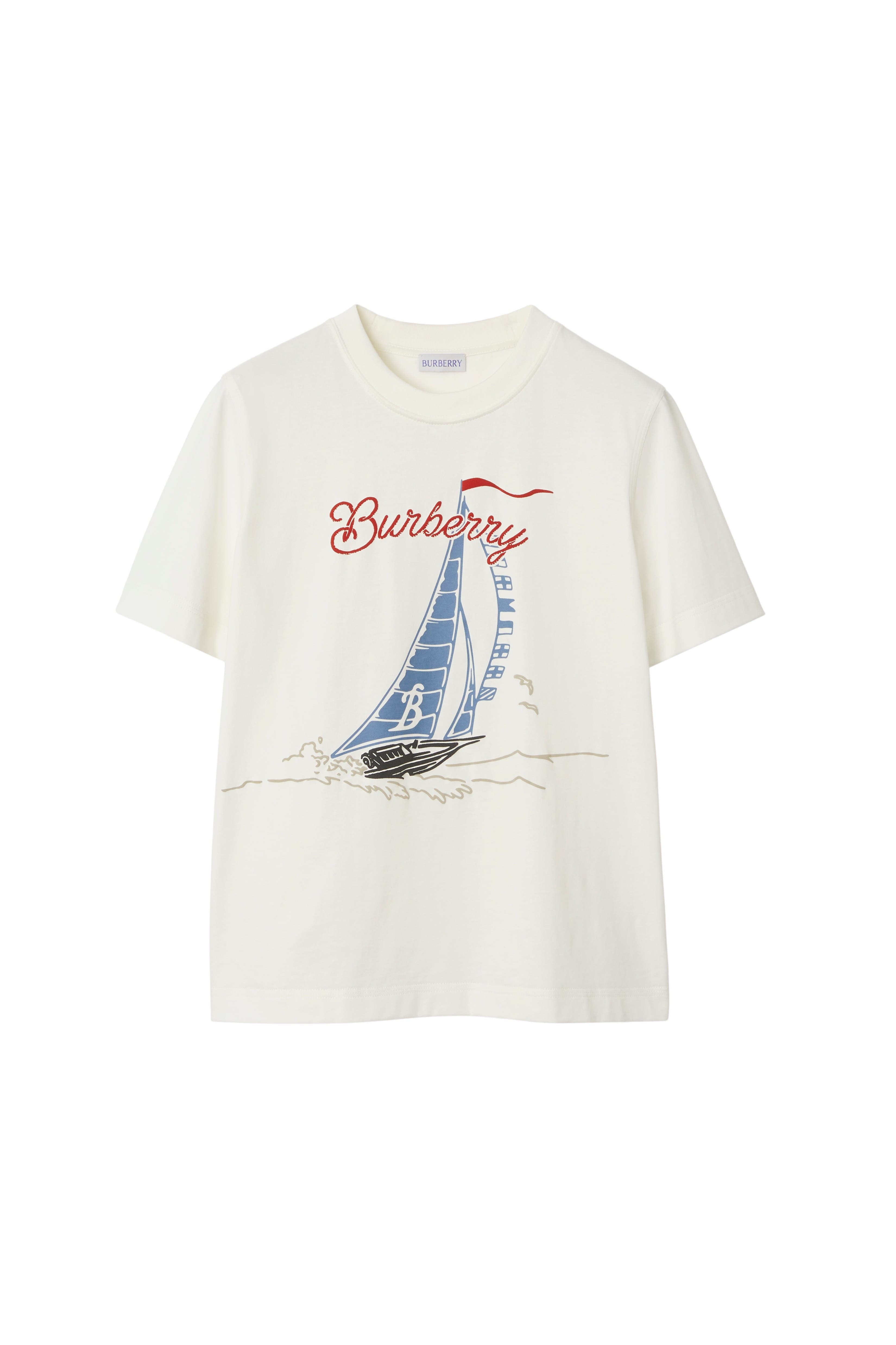 burberry Sailboat Cotton T-shirt in Chalk at Nordstrom - 2