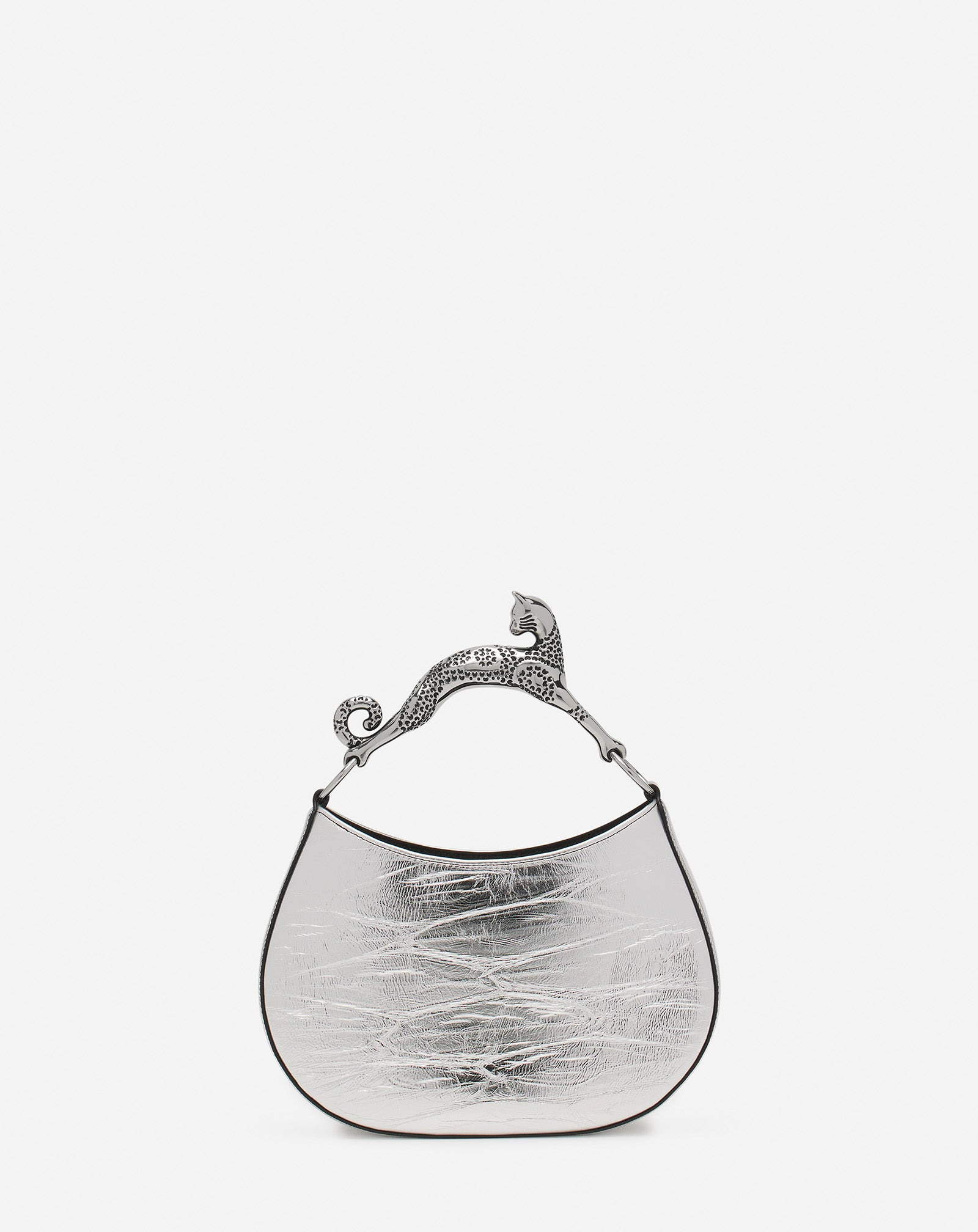 HOBO CAT BAG IN METALLIC LEATHER - 4