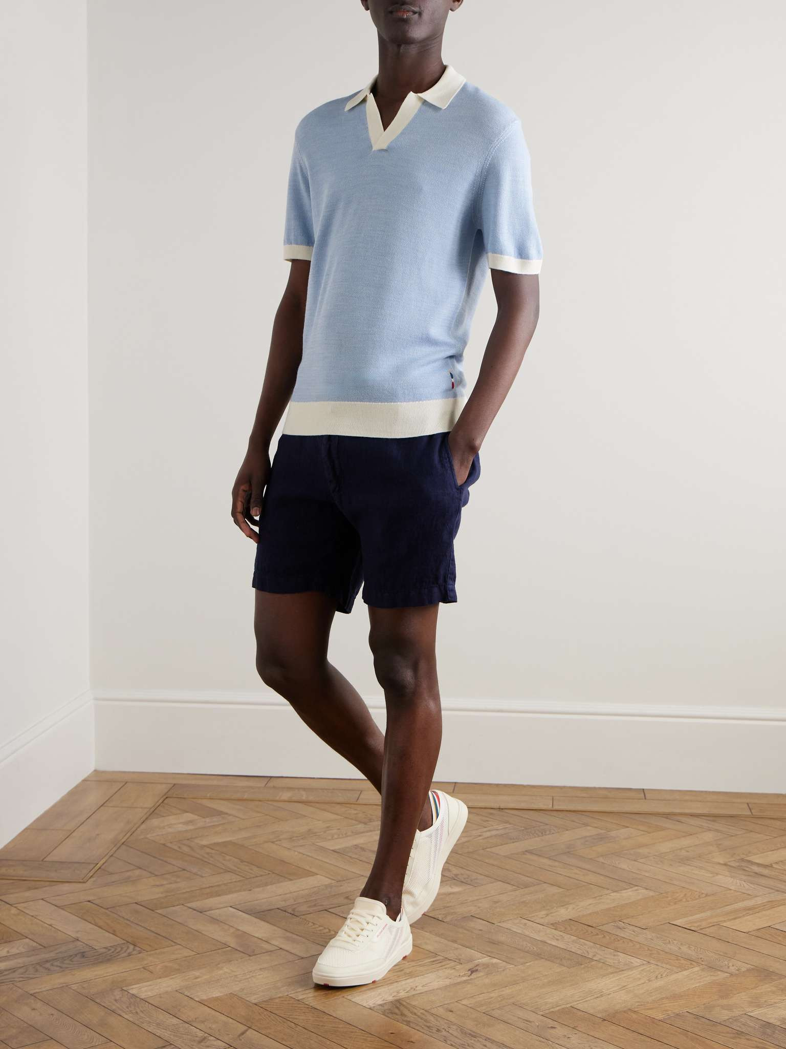 Horton Slim-Fit Wool and Cotton-Blend Polo Shirt - 2