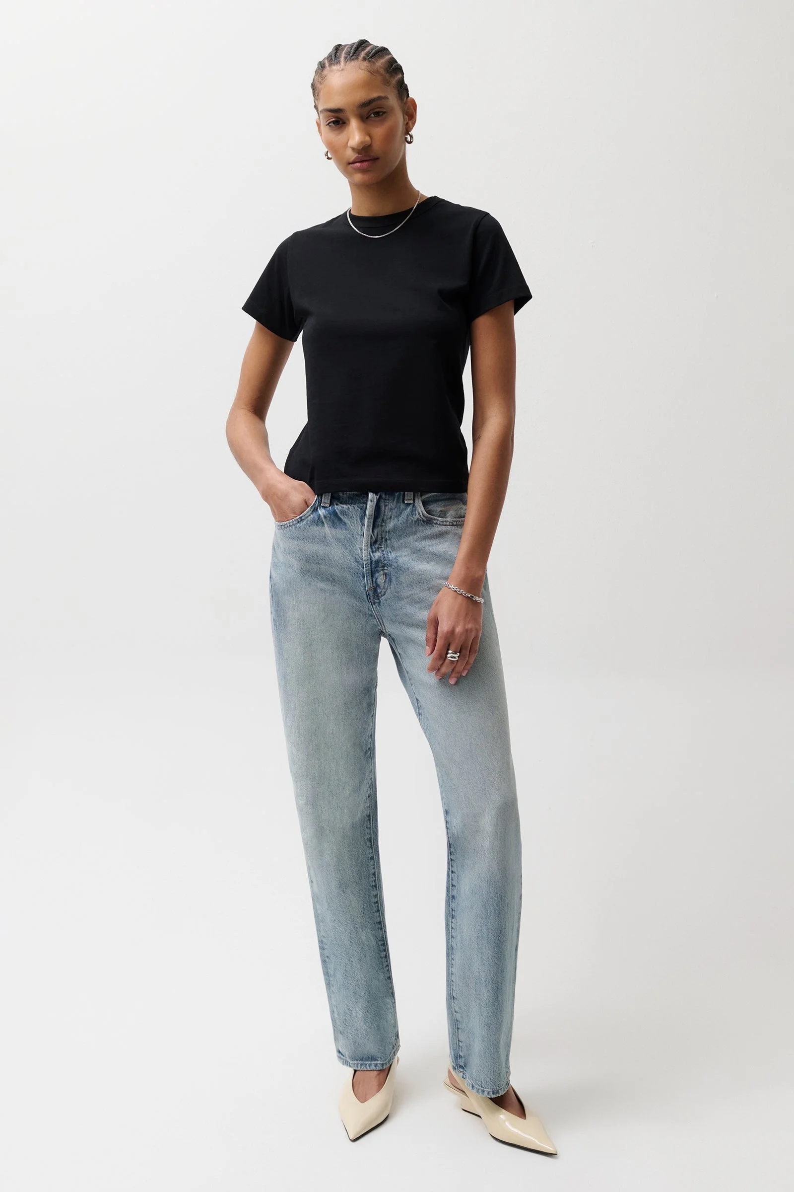 CASSIE SUPER HIGH RISE STRAIGHT JEAN - BRAMBLE - 1