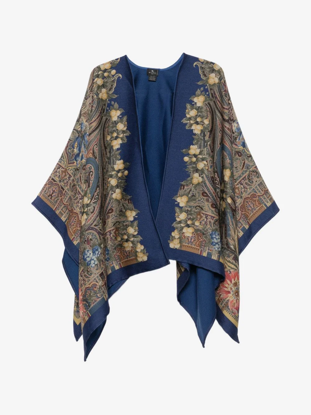paisley-print cape jacket - 1