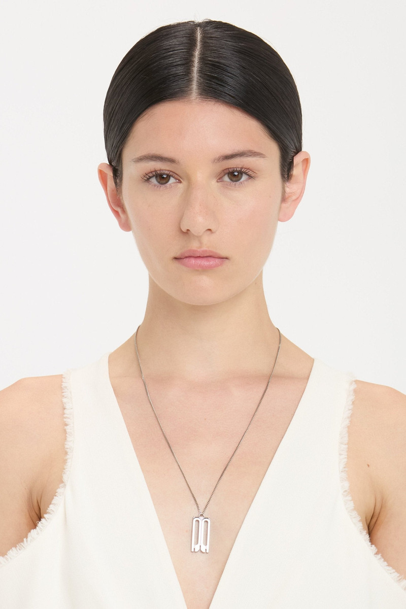 Victoria Beckham Dorian Necklace In Silver outlook